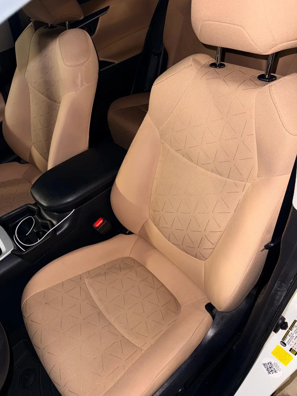 Before and after rear seat shampooing on SUV in Fort Lauderdale — deep extraction cleaning by Route95